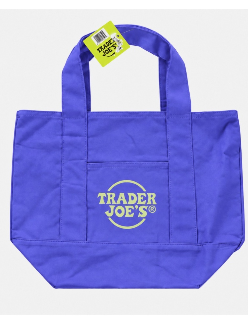 Trader Joe’s Purple Mini Tote Canvas Bag New with tag